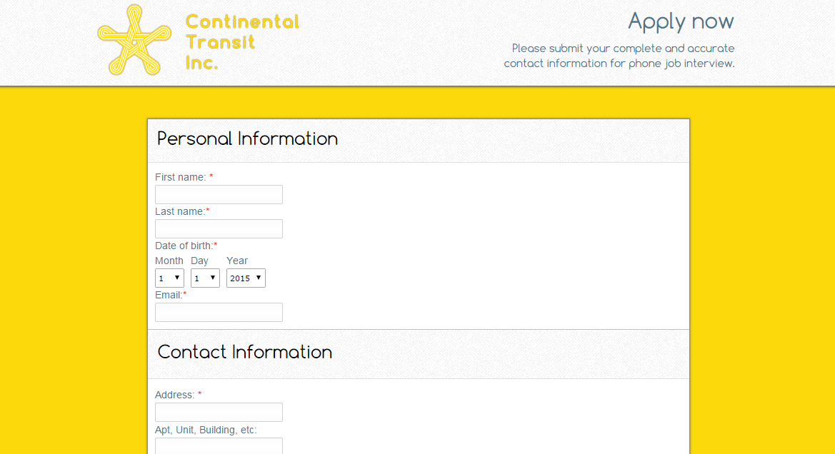 Continental-Transit.com Phishing-Reshipping Scam