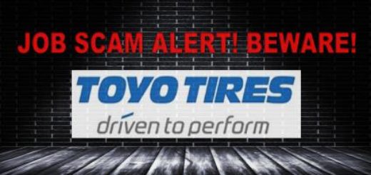 Job Scam Alert! TOYO TIRE & RUBBER CO Billing and Collections Representative